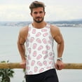 thumbnail image 6 of Lsque Easter bunny footprint Pattern Mens Tank Tops Muscle Athletic Quick Dry Sleeveless Workout Fitness T Shirts Beach Tank Top, Loose-fit Sleeveless Shirt for Men-Medium, 6 of 7