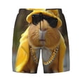 thumbnail image 4 of Lsque Mens Swim Trunks Heavy Metal Style Guinea Pig Pattern - Bathing Suit Compression Liner - Beach Swim Shorts Swimwear - (S-3XL) - Stretch Quick Dry -3X-Large, 4 of 9