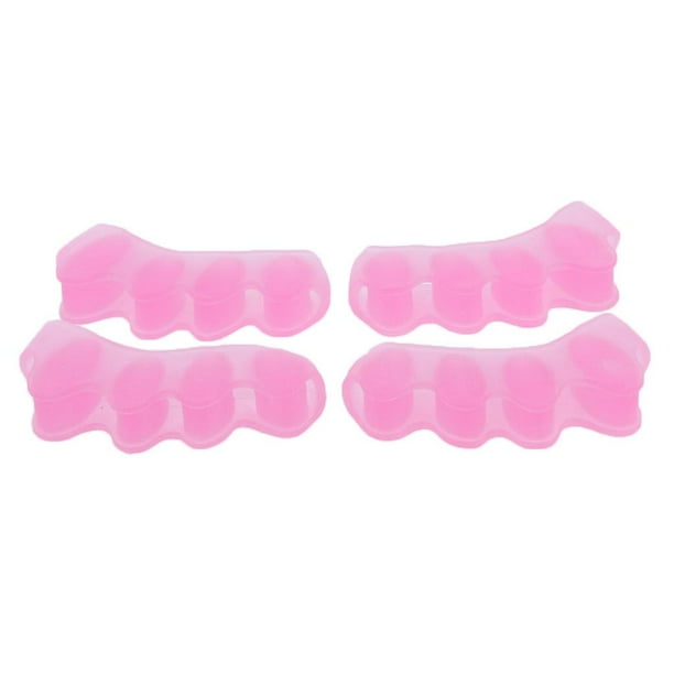 2 pares de separadores y enderezadores de dedos para relajar los dedos y aliviar los juanetes. Rosado