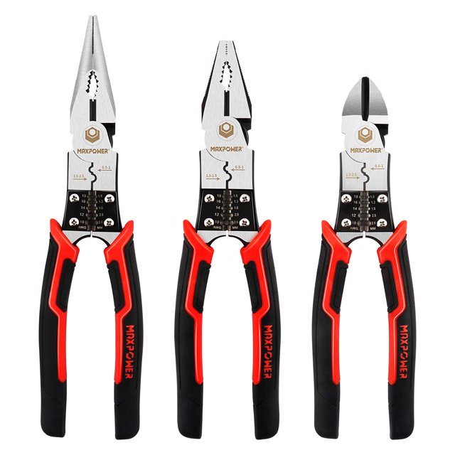 Juego de herramientas multifuncionales 3 en 1 Pliers MAXPOWER de 8 pulgadas