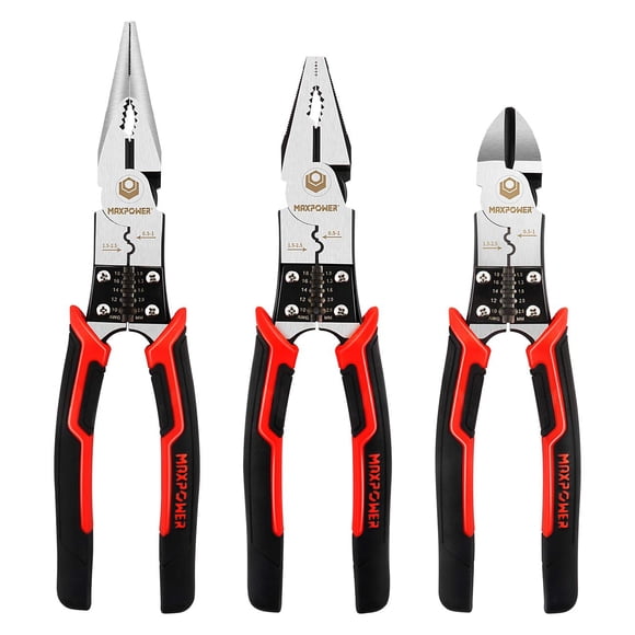 Juego de herramientas multifuncionales 3 en 1 Pliers MAXPOWER de 8 pulgadas