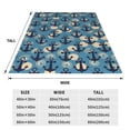 thumbnail image 3 of Bixox Fleece Blanket Anchors Pattern Super Soft Double-Sided Microfiber Flannel Blanket for Sofa, Bed, Couch, Suitable for All Seasons - 50"x40", 3 of 5