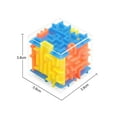 thumbnail image 3 of Rompecabezas de laberinto de cubo 3D, paquete de 3 cajas de rompecabezas de laberinto Rompecabezas mentales Juguetes de ocio para adultos (azul amarillo naranja) 3 piezas, 3 of 5