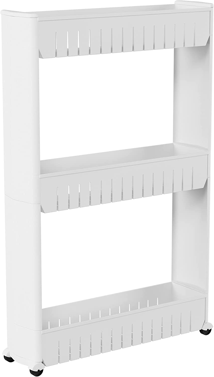 Slim Rolling Cart Between Washer Dryer Storage Shelf