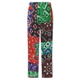 thumbnail image 6 of Colorful Paisley Bandana Patterns Winter Female Pants Flannel High Waist Women Pants Lady Warm Straight Leg Plush Trousers, 6 of 7
