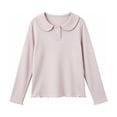 thumbnail image 3 of Tiijoy Toddler Girls Long Sleeve Blouse Casual Peter Pan Collar Blouse School Undershirt, 3 of 3