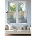 thumbnail image 4 of Blue Grey Beige Tier Curtains 36 Inch Length,Sheer Curtains for Bedroom Living Room Window Abstract Modern Art Oil Painting Rod Pocket Drapes Kitchen Curtains Small Half Window 27.5"x36" 2 Panels, 4 of 6