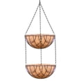 thumbnail image 1 of Macetas colgantes de fibra de , macetas de 2 capas para interiores y exteriores, cadena de Metal duradera para producción de viveros de jardín, , Maceta 26x125cm, 1 of 8