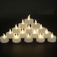 thumbnail image 1 of JUNPEI Luces de té con pilas: luces de té realistas, velas parpadeantes, regalo de vacaciones, adecuado para bodas, fiestas, festivales, celebraciones de larga duración (paquete de 100 blanco cálido), 1 of 5