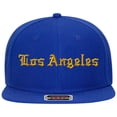 thumbnail image 3 of Old English Los Angeles Embroidered Flat Bill Snapback Cap, 3 of 10