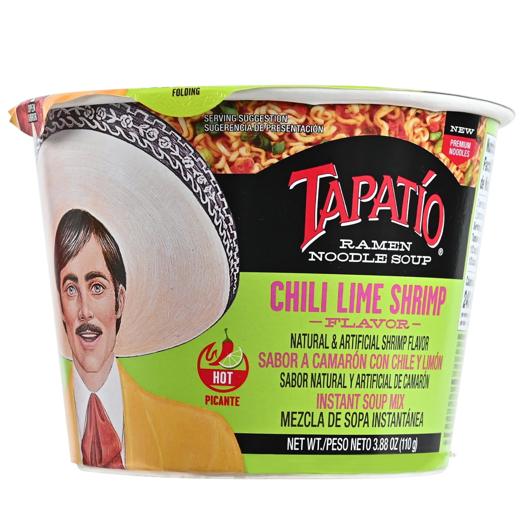 (2 pack) Tapatio Spicy Chili Lime Shrimp Flavor Ramen Bowl, 3.8 oz