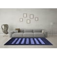 thumbnail image 3 of Ahgly Company Indoor Rectangle Abstract Blue Modern Area Rugs, 7' x 10', 3 of 4