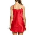thumbnail image 6 of Jiyugala Clearance Intimates Women Cowl Neck Satin Mini Nightdress Silk Underwear Strap Cami Dress Sleepwear Red, 6 of 8