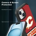thumbnail image 5 of Apple iPhone 15 - NHL Licensed Calgary Flames Team Logo on Jersey Textured Dual Layer Case, 5 of 5