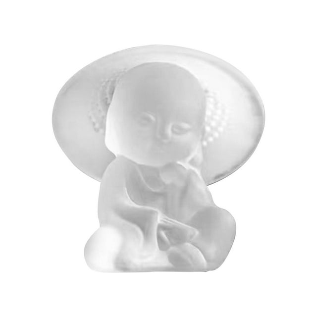Figura decorativa de cristal transparente, pequeña estatua, regalo multiusos. Escarchado