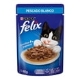 thumbnail image 1 of Alimento para Gato Purina Felix ¡Trocitos Jugosos! Pescado Blanco 85 g, 1 of 4
