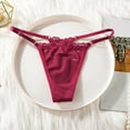 thumbnail image 2 of ZHENHONG Thongs for Women T Back Seamless Panties Thong Sexy Lace Ultra Thin Crotch Panties, 2 of 5