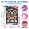 thumbnail image 2 of 5D Diamond Painting Kit for Adults, 250 Years of Freedom 1776-2026 American Bald Eagle with USA Flag, Full Drill DIY Diamond Art Craft, Home Wall Decor, Perfect Gift for Patriotic Enthusiasts, 2 of 4