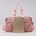 thumbnail image 2 of Bolsa De Viaje Bolso de deporte plegable con compartimento para zapatos de bolsillo húmedo y seco (rosa), 2 of 8