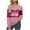 B-Hot Pink, variant on LEBONYARD Women's Fashion V-Neck Christmas Printing Pullover Ladies Tops Casual Solid Color Long Sleeve Comfortable Fit Chic Ladies Fall Outwear Tops