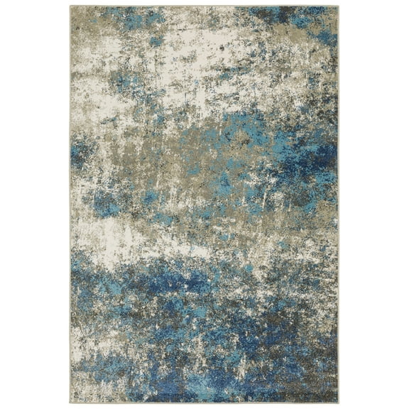 Moretti Viola Area Rug 4332U Blue Faded Shaded 2' 3" x 7' 6" Rectangle