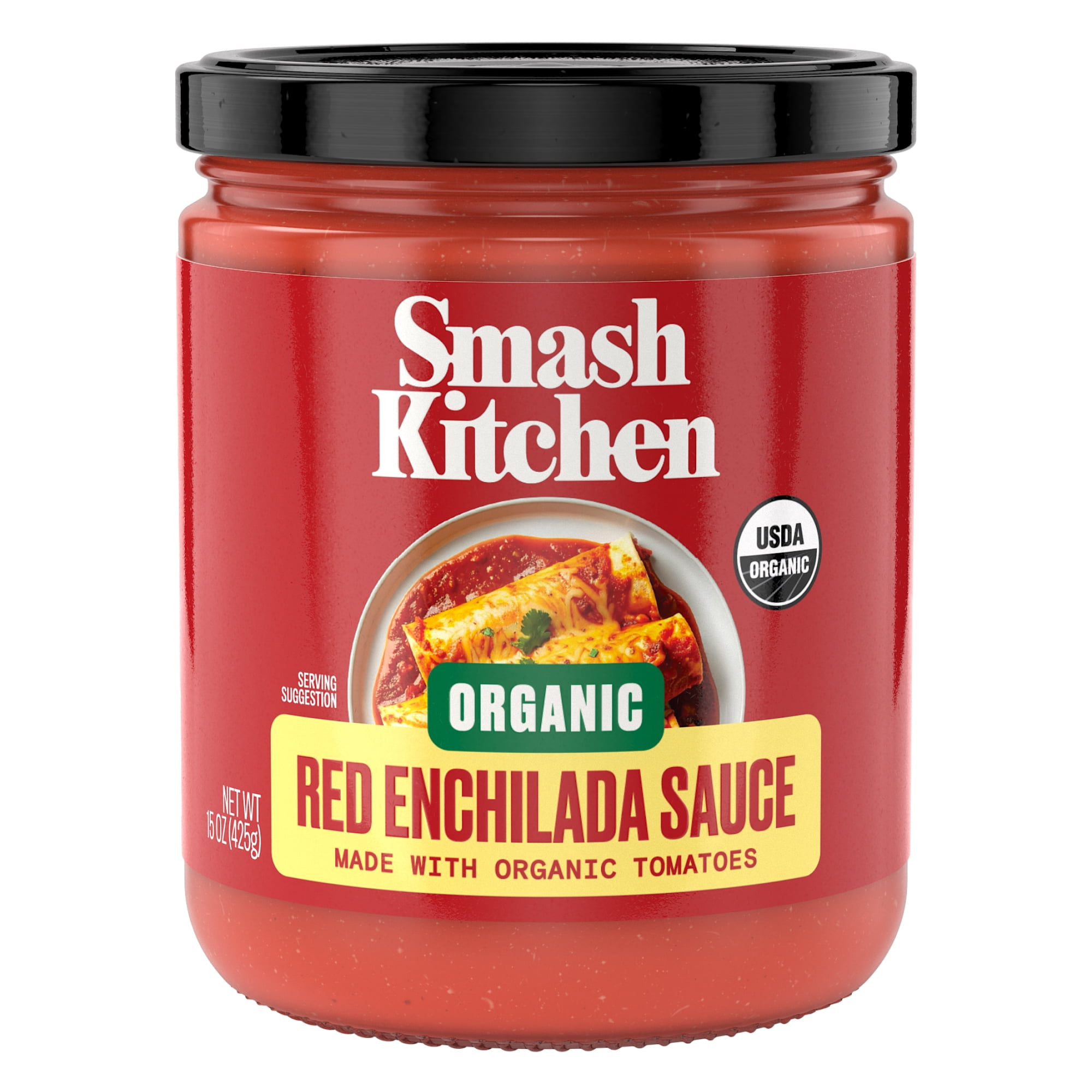 (2 pack) Smash Kitchen Organic Red Enchilada Sauce, 15 oz