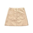 thumbnail image 4 of Elainilye Fashion Women's Leather Skirt High Waisted Sexy Slim Leather Skirt Short Skirt with High Pack and Hips,Gold, 4 of 8
