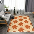 thumbnail image 3 of Flannel Non-slip Area Rug, 63"x48" No Shedding Living Room Bedroom Dining Room Home Office Area Rug, Maple Leaf Texture Pattern, 3 of 6