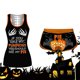 thumbnail image 4 of Conjunto de camisetas sin mangas de Halloween para mujer Pantalones cortos de cintura elástica con estampado de calabaza Fridja fhjkhfk456269, 4 of 7