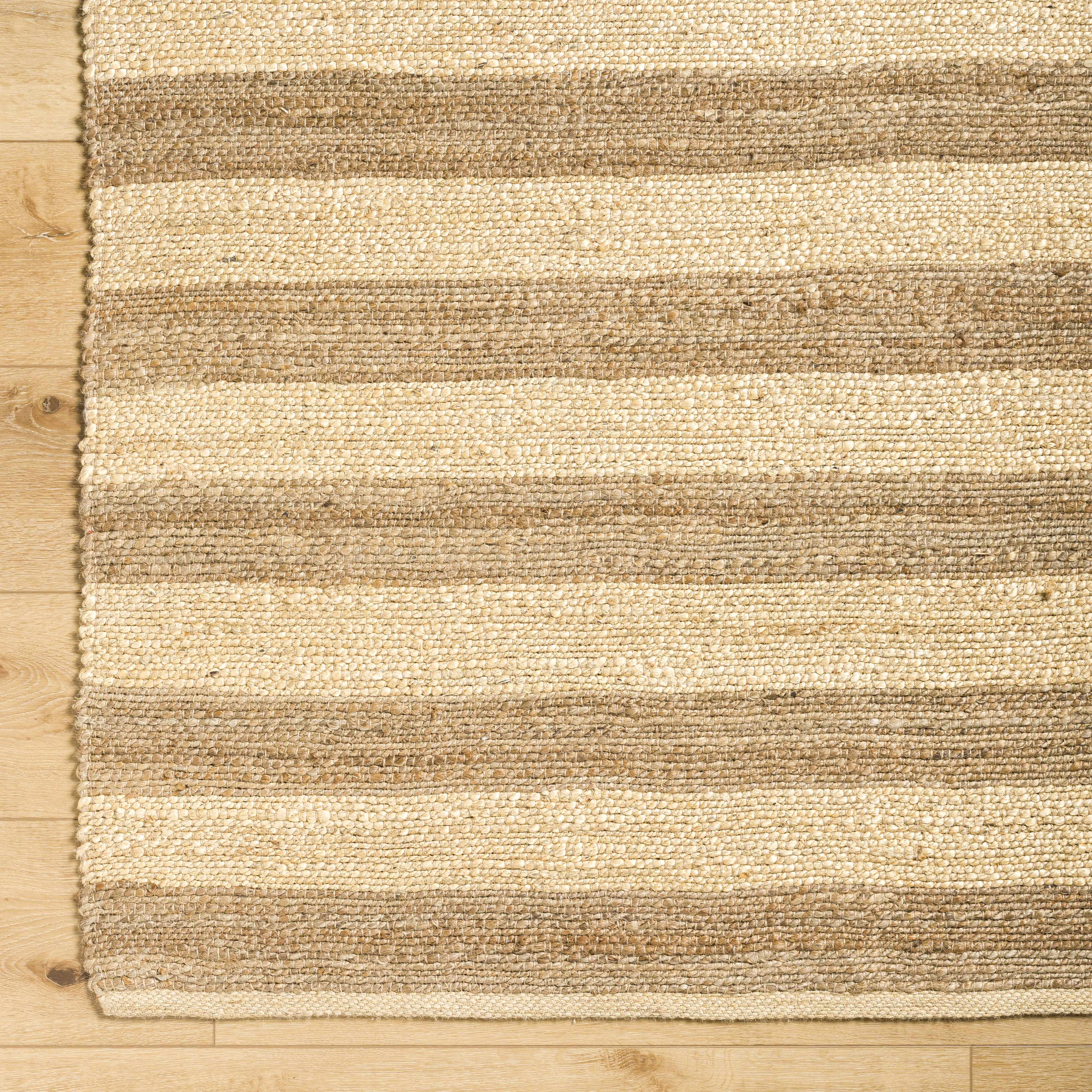 Hauteloom Ilkay Jute Living Room, Bedroom Area Rug - Farmhouse - Light Beige - 8' x 10'
