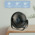 thumbnail image 4 of RoamHome Portable Desk Fan 3-in-1 Hanging Wall Mounted Desktop Mini Fan Rechargeable Personal Cooling Fans for Bedroom Office, High Appearance Gift for Students Workers (Black), 4 of 8