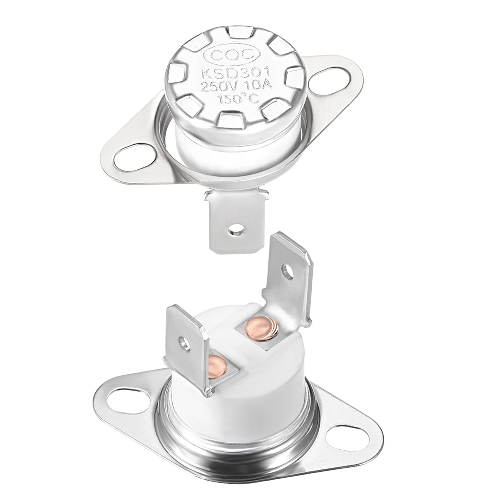 Temperature Control Switch Thermostat 150°C 10A NC 2pcs