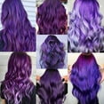 thumbnail image 6 of 22 inch Colored Purple Hair Extensions Clip in Kid's Party Highlights, Purple Accessories Hairpiece Straight for Girls Women (10 Pcs Purple), 6 of 6