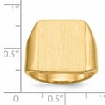 thumbnail image 5 of Finest Gold 14K Yellow Gold 15 x 17 mm Closed Back Mens Signet Ring - Size 10, 5 of 5