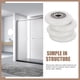 thumbnail image 4 of FELTECHELECTR 4 rodillos para puerta de baño, poleas para puerta corrediza de vidrio, repuesto de corredor pequeño para puerta de ducha., 4 of 6