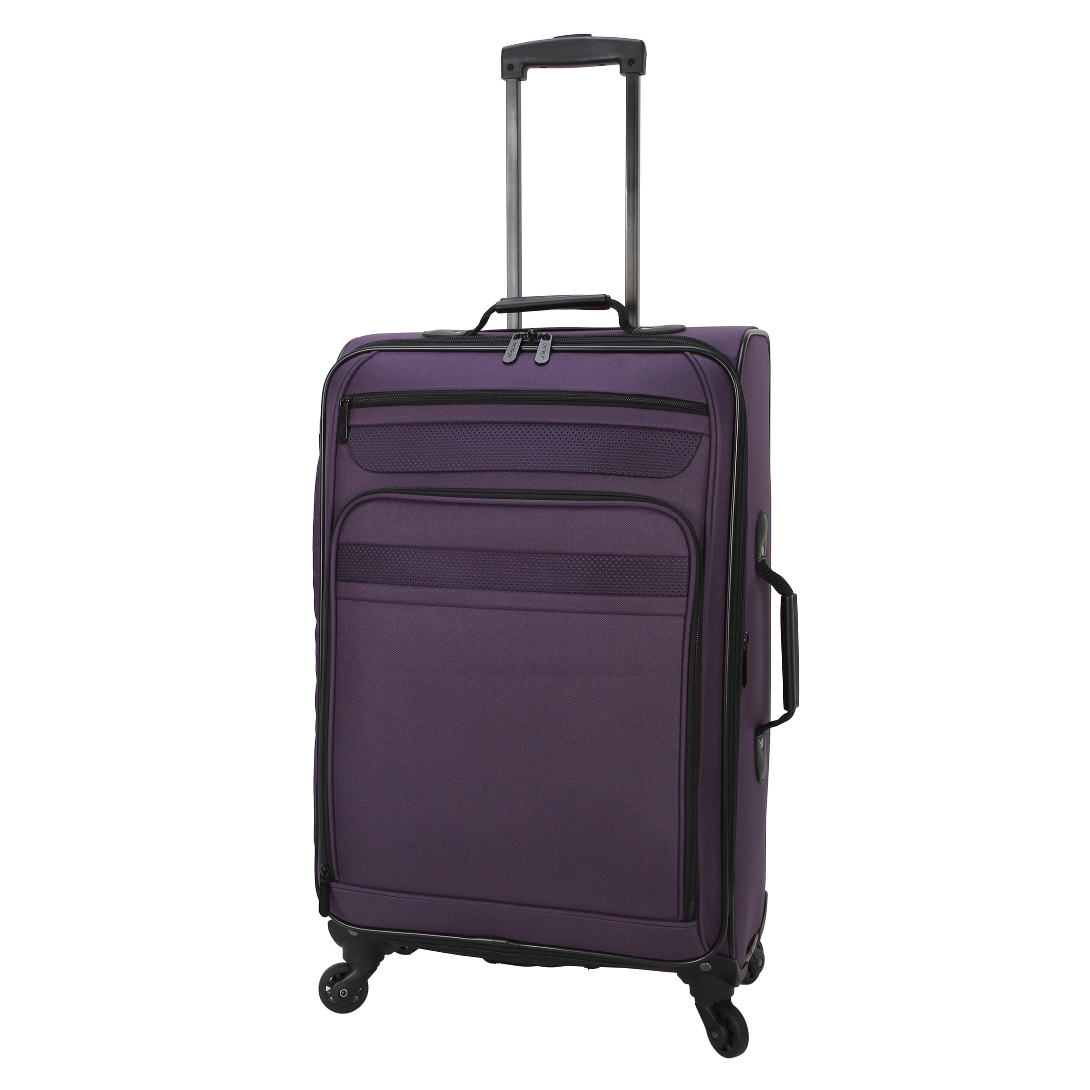Protege 3-Piece Purple Softside Luggage Travel Set, Includes 24-inch Checked Luggage, 22-inch Carry-on Duffel and Boarding Tote, Purple