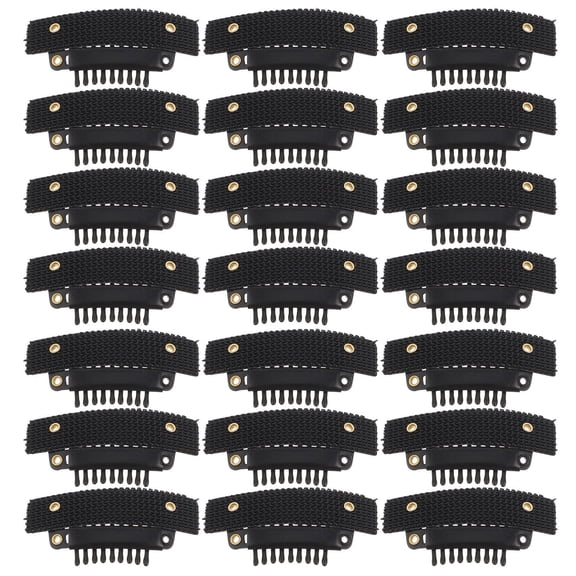 GAXIRE 50PCS 2-in-1 Self-Adhesive Hook-and-Loop Wig Clips – U Shaped Peel-and-Stick Snap Hair Extension Clips for Wigs, Toupees & Hairpieces