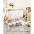 thumbnail image 6 of suihuooo 4 in 1 Baby Bassinet Bedside Sleeper, Height Adjustable, Easy Folding,White, 6 of 8