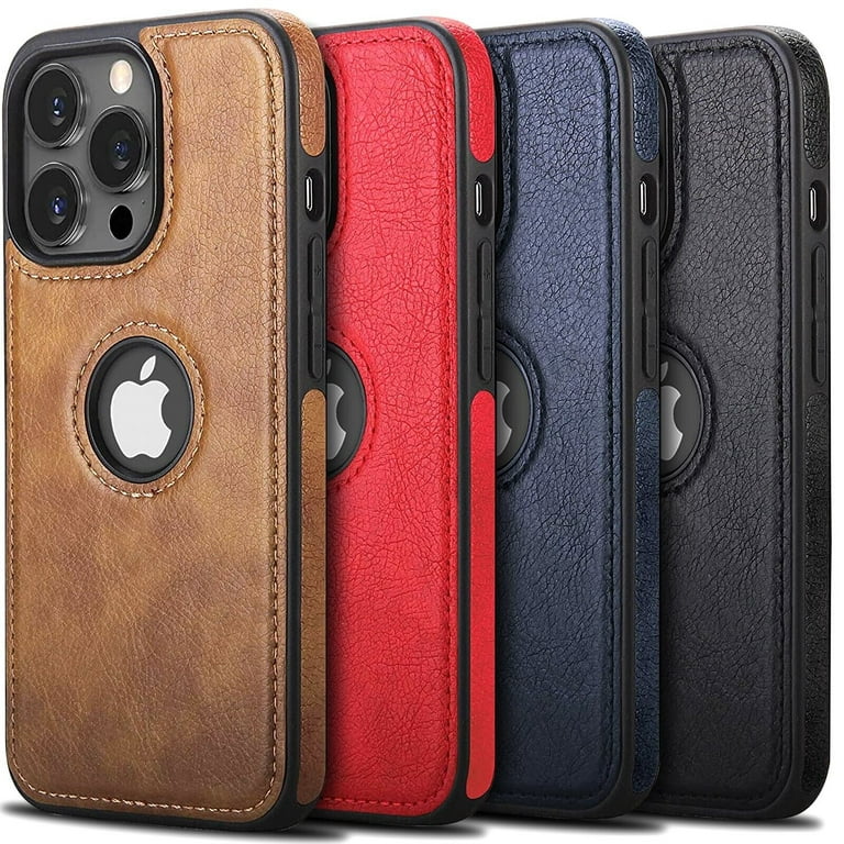Solid Color PU Leather Phone Case For iPhone 14 Plus Pro Max Slim Soft Back  Cover 