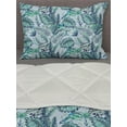 thumbnail image 3 of Exotic Comforter & Sham Bedding Set, Chameleon Reptile on Tropical Leaves, 3 pcs Duvet Set Microfiber Filling Quilt, 5 Sizes, Pale Blue Seafoam, by Ambesonne, 3 of 4