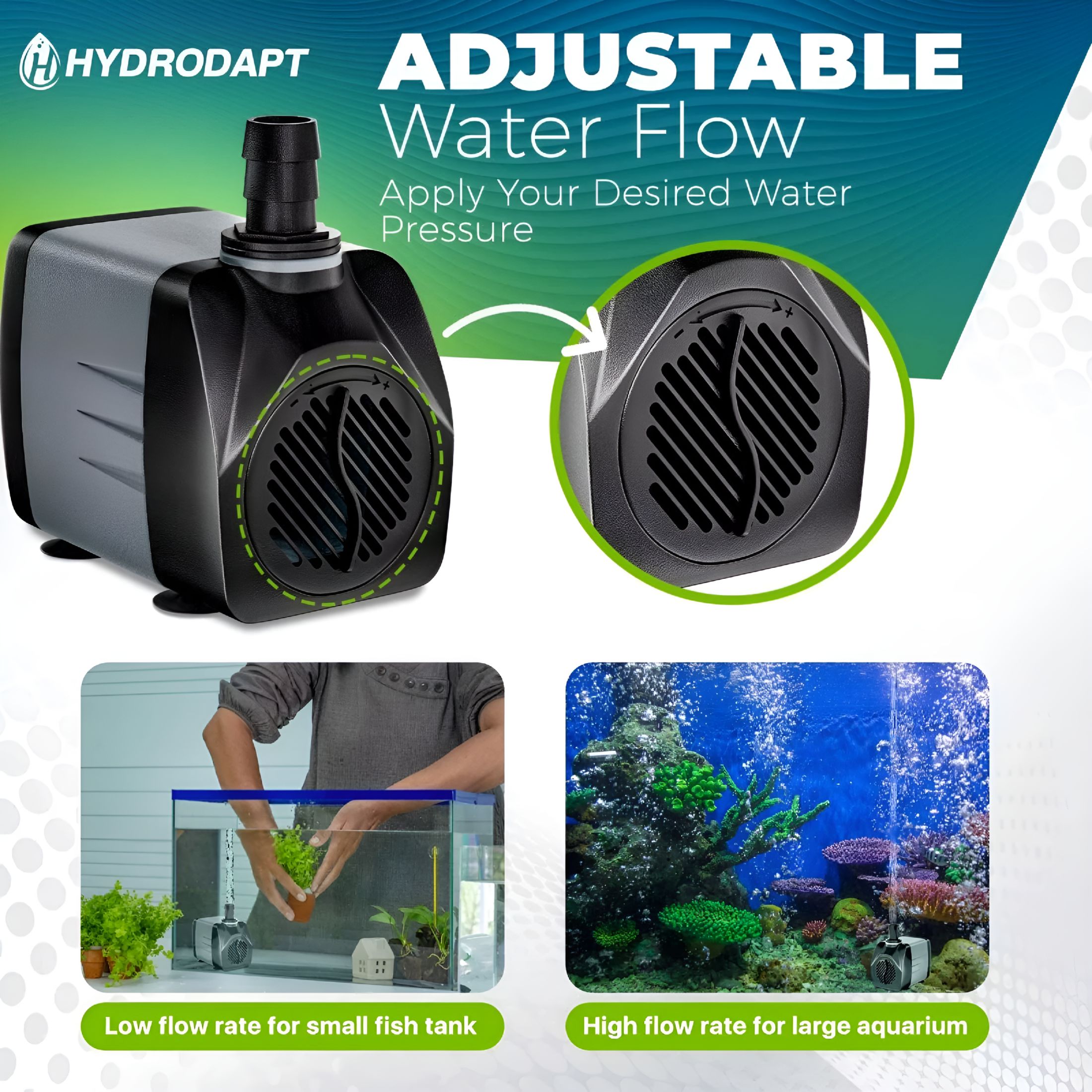 HIBIBUD 2026 New Submersible Water Pump 25W Aquarium Pond Fountain for Aquarium, Pond, Fish Tank, Water Circulation, Fountains, Aquatic Environments