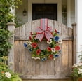 thumbnail image 3 of Kojanyu July 4th Patriotic Door Wreath,Red White Blue Bow Artificial Flower for 250th Anniversary,Independence Day Party and Home Decor, 3 of 8