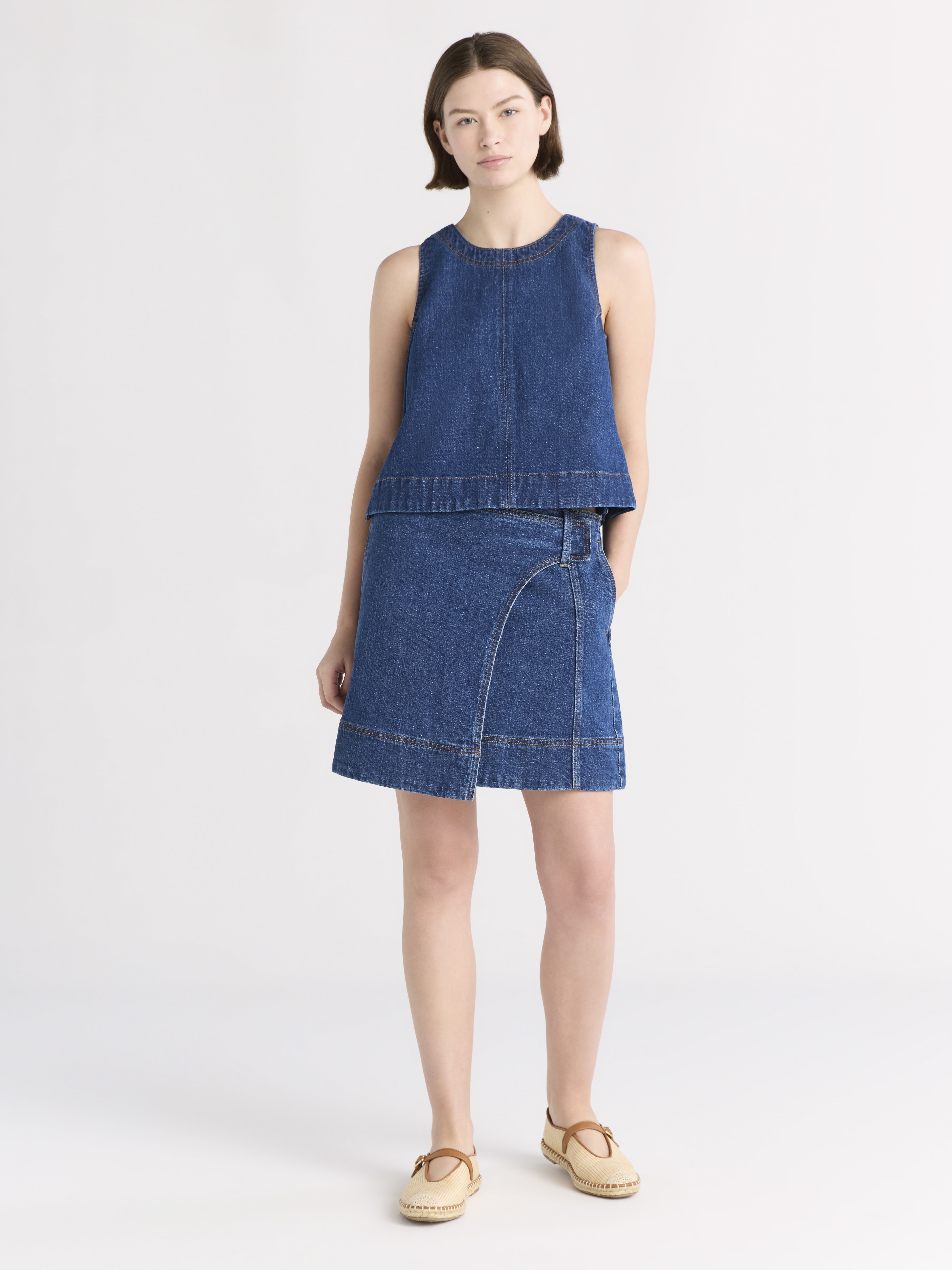 Free Assembly Women's Asymmetrical Mini Skirt, Sizes 0-18