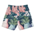 thumbnail image 7 of FORMRS Boys Swim Trunks Quick Dry Mesh Liner Boardshorts Sizes XS-XL, Pink Flowers, 7 of 7