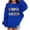 Blue, variant on KAUOD First Day of School Sweatshirt Girls Boys Kindergarten Crewneck Sweatshirts Oversized Drop Shoulder Top Letter Graphic Shirt