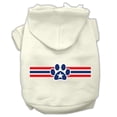 thumbnail image 4 of Pet Dog  Cat Hoodie Screen Printed, "Patriotic Star Paw", 4 of 10