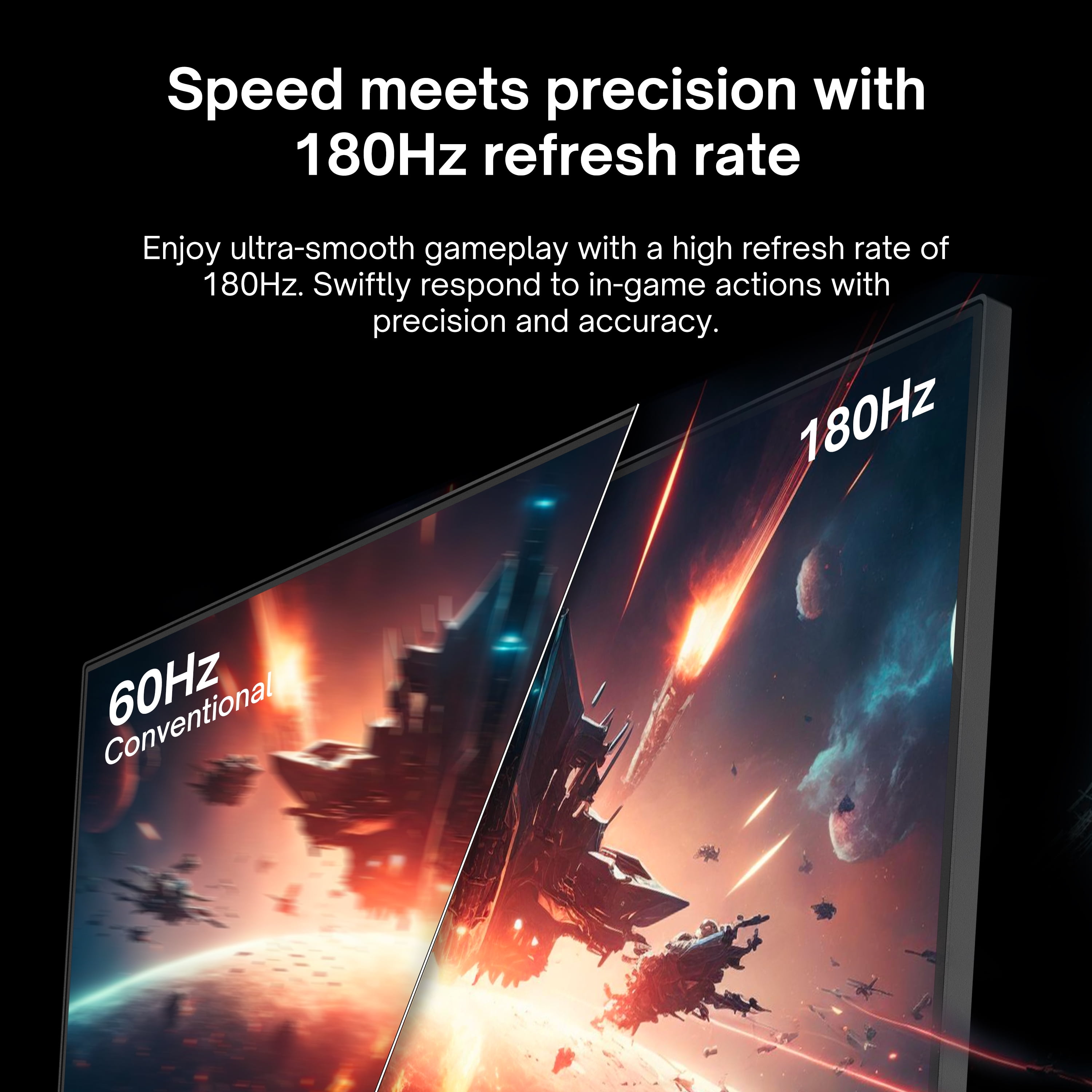 Pixio PX278 Wave 27 inch 180Hz Refresh Rate QHD 1440p Resolution Fast IPS Panel 1ms GTG Response Time Gaming Monitor with Adaptive Sync