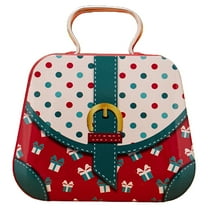 Christmas Cookie Tins with Handles Xmas Candy Tin Small Metal Candy Box Mini Tinplate Cookie Candy Boxes for Gift Giving Holiday Party Favors, 7 Styles, 2.8 x 2.4 Inch