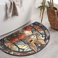 thumbnail image 4 of Half Round Door Flower Bunny Flower Egg Mat Half Moon Rug Washable Durable Semi Circle Carpet Floor mats for Indoor Outdoor Bathroom Kitchen Patio Hearth Rug Laundry Room Home Decoration, 4 of 5
