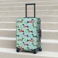 thumbnail image 6 of Fuzoiu Christmas Dachshund Print Suitcase Cover,Washable Luggage Covers for Suitcase,Elastic Luggage Protector Cover,Scratch Resistant Travel Suitcase Covers-X-Large, 6 of 7